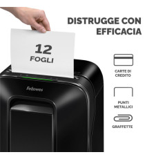 Distruggidocumenti LX-201 - a microframmenti - nero - Fellowes