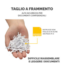Distruggidocumenti LX-25 - a frammenti - nero - Fellowes