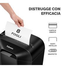 Distruggidocumenti LX-41 - a frammenti - nero - Fellowes