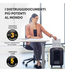 Distruggidocumenti LX85 - a frammenti - nero - Fellowes
