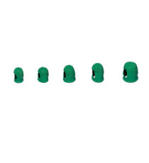 Ditali Läufer - diametro 1,7 cm - caucciù - verde - Lebez - conf. 10 pezzi