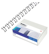 Dorsi spirale IbiWire - metallo - 21 anelli - 14 mm - argento - GBC - scatola 100 pezzi