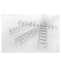 Dorsi WireBind per rilegatura - passo 3:1 - metallo - 34 anelli - 5 mm - argento - GBC - scatola 100 pezzi