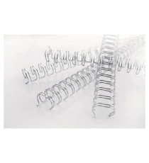 Dorsi WireBind per rilegatura - passo 3:1 - metallo - 34 anelli - 5 mm - bianco - GBC - scatola 100 pezzi