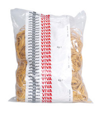Elastici ad anello - diametro 12 cm - 1 kg - gomma - giallo - Viva