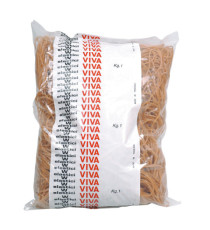 Elastici ad anello - diametro 3 cm - 1 kg - caucciù - avana - Viva