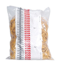 Elastici ad anello - diametro 8 cm - 1 kg - gomma - giallo - Viva