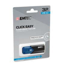 Emtec - Memoria USB B110 USB 3.2 Click&Easy - blu - ECMMD32GB113 - 32 GB