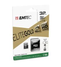 Emtec - Micro SDHC Class 10 Gold + con Adattatore - ECMSDM32GHC10GP - 32GB