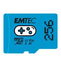 Emtec - mSD Gaming UHS-I U3 V30 A1 - Blu - 256GB - ECMSDM256GXCU3