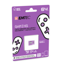 Emtec - mSD Gaming UHS-I U3 V30 A1 - Viola - 64GB - EMTSDM64GXCU3G