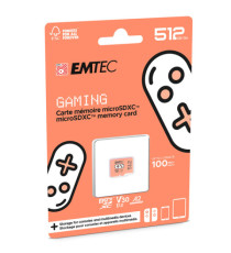 Emtec - MSD Gaming UHS-I U3 V30 A2 - Arancione - 512GB - ECMSDM512GXCU3G