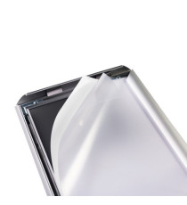 Espositore con cornice a scatto - alluminio - da pavimento - A4 - Durable