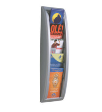 Espositore da parete Quick Fit System - 5 tasche A5 - grigio - Paperflow