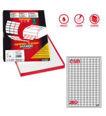 Etichette adesive C/581 - in carta - permanenti - 19 x 10 mm - 280 et/fg - 100 fogli - bianco - Markin