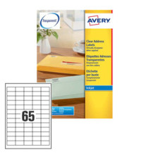 Etichette adesive J8651 - in carta - angoli arrotondati - inkjet - permanenti - 38,1 x 21,2 mm - 65 et/fg - 25 fogli - b