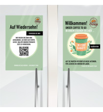 Etichette adesive per finestre - in carta - con pellicola - laser - rimovibili - 210 x 297 mm - 1et/fg - 10 fogli - bian