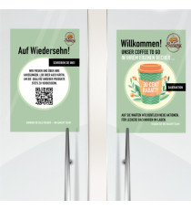 Etichette adesive per finestre - in carta - con pellicola - laser - rimovibili - 210 x 297 mm - 1et/fg - 10 fogli - bian