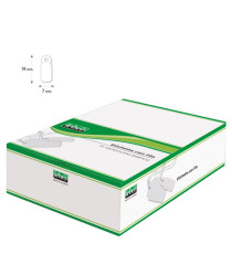Etichette con filo A383 - 7 x 19 mm - bianco - Lebez - conf. 1000 pezzi