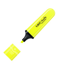 Evidenziatore Flat  - punta a scalpello - tratto da 1,2mm-4,6mm - colori assortiti fluo - Bic - astuccio 4 pezzi