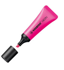 Evidenziatore stabilo Neon - punta a scalpello - tratto da 2,0-5,0mm - colore fucsia - Stabilo