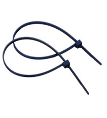 Fascette detectabili - con chiusura acciaio - 36 x 0,48 cm - nylon - blu - conf. 100 pezzi