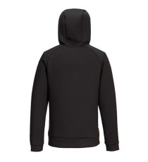 Felpa DX467 a mezza zip - con cappuccio - taglia L - nero - Portwest