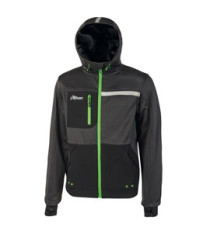 Felpa Galaxy - taglia L - nero/verde - U-Power