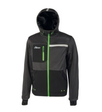 Felpa Galaxy - taglia L - nero/verde - U-Power