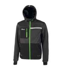 Felpa Galaxy - taglia XL - nero/verde - U-Power