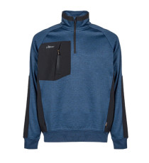 Felpa mezza zip Leeds - taglia XL - blu - U-Power
