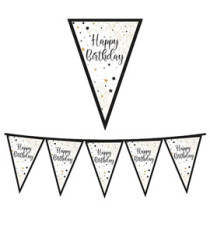 Festone bandiere Happy Birthday - 3 m - Big Party