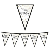 Festone bandiere Happy Birthday - 3 m - Big Party
