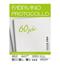 Foglio protocollo - A4 - 4 mm - 60 gr - Fabriano - conf. 200 pezzi