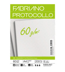 Foglio protocollo - A4 - 4 mm - 60 gr - Fabriano - conf. 200 pezzi