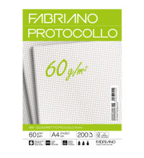 Foglio protocollo - A4 - 4 mm - 60 gr - Fabriano - conf. 200 pezzi