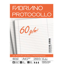 Foglio protocollo - A4 - uso bollo - 60 gr - Fabriano - conf. 200 pezzi