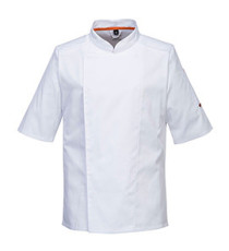 Giacca cuoco MeshAir Pro - maniche corte - taglia L - bianco - Portwest