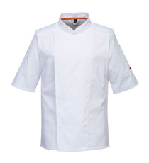 Giacca cuoco MeshAir Pro - maniche corte - taglia L - bianco - Portwest