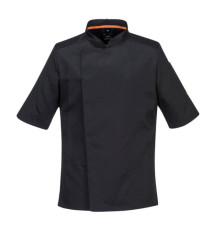 Giacca cuoco MeshAir Pro - maniche corte - taglia M - nero - Portwest