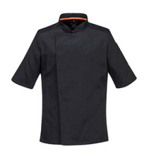 Giacca cuoco MeshAir Pro - maniche corte - taglia XL - nero - Portwest