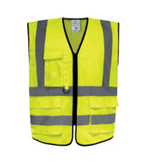 Gilet alta visibilità GILPOCK - poliestere riciclato - taglia L - giallo fluo - Deltaplus
