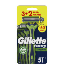 Gillette Sensor 3 Sensitive - confezione usa&getta 3 + 2 pezzi