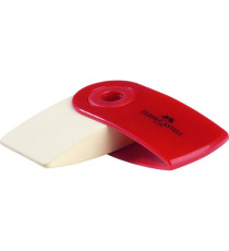 Gomma Sleeve Mini - 55x28x15mm - con custodia protettiva rossa e blu - Faber-Castell