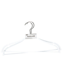 Gruccia - antiscivolo - 42 x 0,6 cm - bianco - King Collection - conf. 2 pezzi