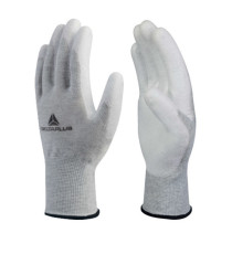 Guanti antistatico VE702PESD - poliestere / carbonio - taglia 10 - bianco - Deltaplus