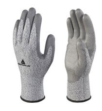 Guanti antitaglio Venicut B04 - maglia tricot econocut - palmo in poliuretano - taglia 08 - grigio - Deltaplus - pack 3