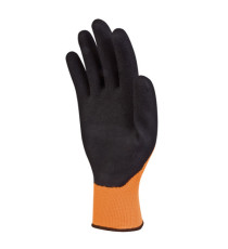 Guanti Apollon VV733 - poliestere - palmo in schiuma di lattice - taglia 10 - arancio fluo/nero - Deltaplus