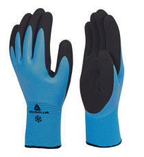 Guanti da lavoro VV736 - poliammide - palmo e dorso in lattice - taglia 09 - blu chiaro - Deltaplus