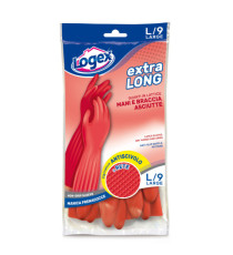 Guanti in lattice Extralong - taglia L - rosso - Logex Professional